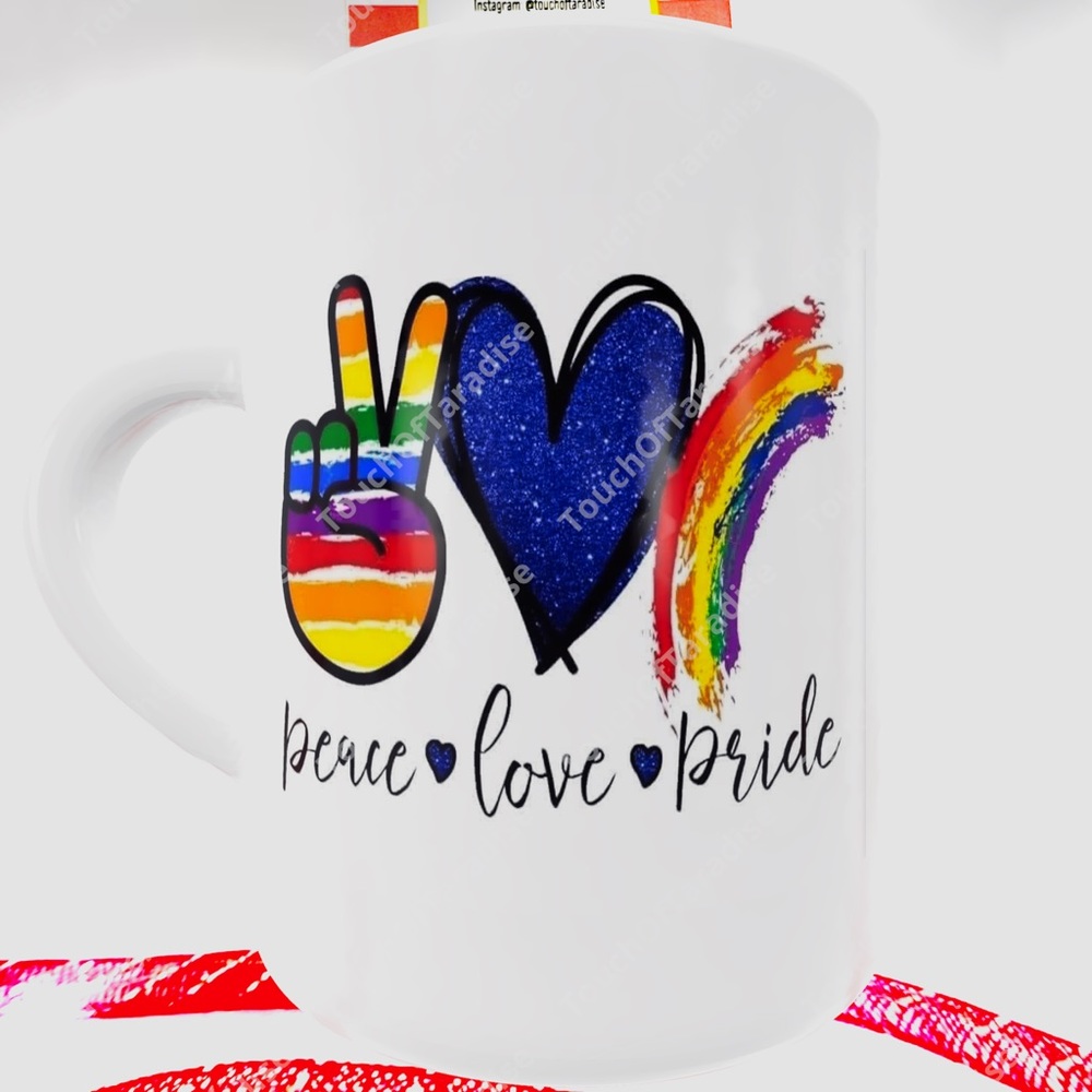 Pride Coffee Mugs - double sided, 15 ounce ceramic